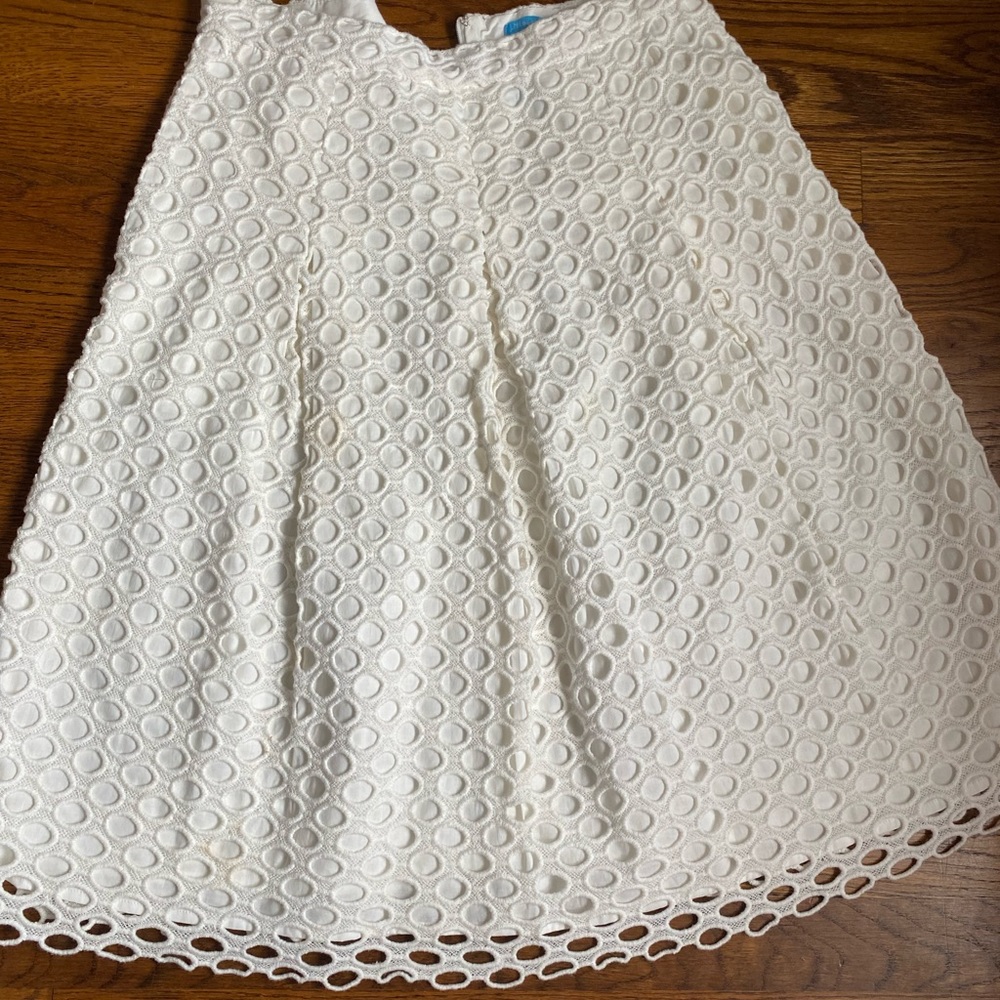 J McLaughlin white eyelet skirt, size 4 NWT
